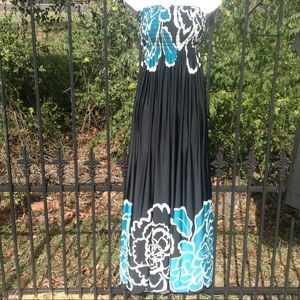 Sakkas strapless  smocked dress